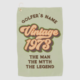 Retro Vintage 1973 Custom Golf Handdoek