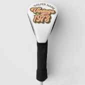 Retro Vintage 1973 Custom Golf Hoofd Hoes Golfheadcover (Voorkant)