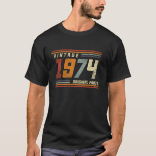 Retro Vintage 1974 50e Verjaardagscadeau Mannen Vr T-shirt