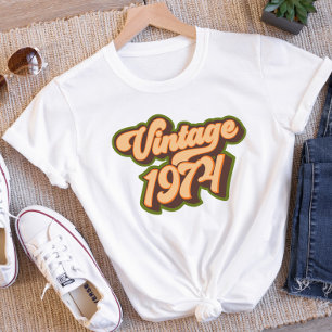 Retro Vintage 1974 Dames T-shirt