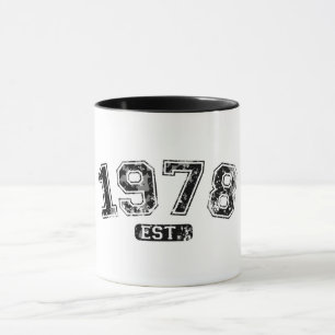 Retro Vintage 1978 Grunge Opgericht Grafisch Mok