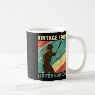 Retro Vintage 1981 Baseball Lover Limited Edition Koffiemok