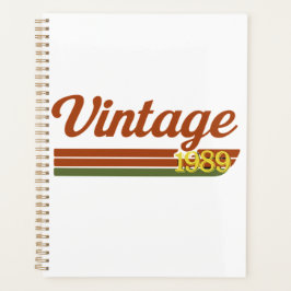 Retro Vintage 1989 Typografie Planner