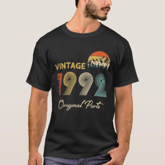 Retro Vintage 1992 Originele onderdelen Verjaardag T-shirt