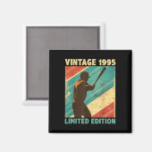 Retro Vintage 1995 Baseball Lover Limited Edition Magneet (Voorkant / Achterkant)