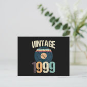 Retro Vintage 1999 21e Verjaardag Record Vinyl Vin Briefkaart (Staand voorkant)