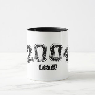 Retro Vintage 2004 Grunge Oprichting Grafisch Mok