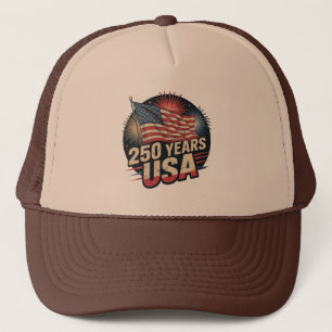 Retro Vintage 250 Jaar USA Amerikaanse Vlag Hoed Trucker Pet