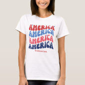 Retro Vintage 4 juli Onafhankelijkheidsdag T-shirt (Voorkant)