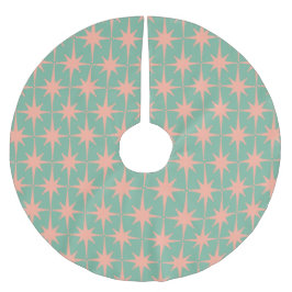 Retro Vintage 50s Star Pattern in Pink and Mint Kerstboom Rok