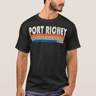 Retro Vintage 70s 80s Style Port Richey, FL Premiu T-shirt