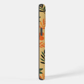 Retro Vintage 70s Bloem Bloem Bladeren Patroon iPhone Hoesje (Rechterkant)