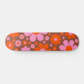 Retro Vintage 70s Bloemstuk Persoonlijk Skateboard (Horizontaal)