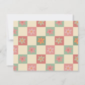 Retro Vintage 70s bruiloft QR RSVP (Achterkant)