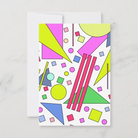 Retro Vintage 80s and 90s Style Bedankkaart (Voorkant)