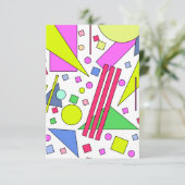 Retro Vintage 80s and 90s Style Bedankkaart (Staand voorkant)