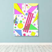 Retro Vintage 80s and 90s Style Canvas Afdruk (Insitu (Houten vloer))