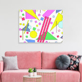 Retro Vintage 80s and 90s Style Canvas Afdruk (Insitu (Woonkamer))