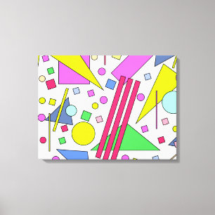Retro Vintage 80s and 90s Style Canvas Afdruk