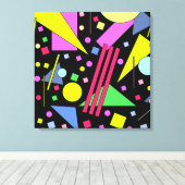 Retro Vintage 80s and 90s Style Canvas Afdruk (Insitu (Houten vloer))