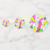 Retro Vintage 80s and 90s Style Confetti (Achterkanten)