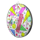 Retro Vintage 80s and 90s Style Dartbord (Voorkant Rechts)
