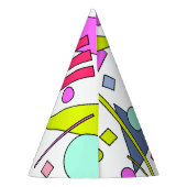 Retro Vintage 80s and 90s Style Feesthoedjes (Achterkant)