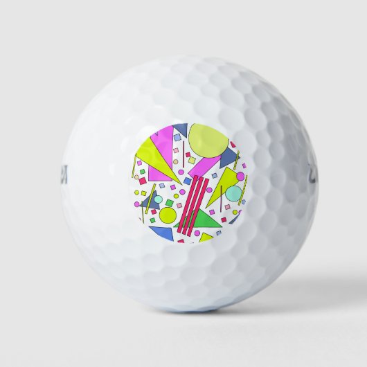 Retro Vintage 80s and 90s Style Golfballen (Voorkant)