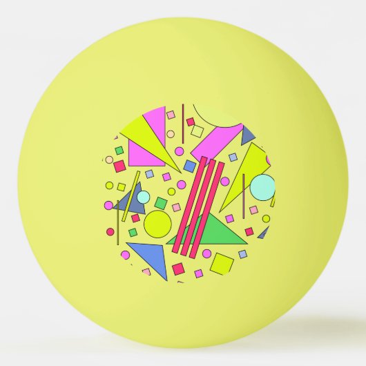Retro Vintage 80s and 90s Style Pingpongbal (Voorkant)