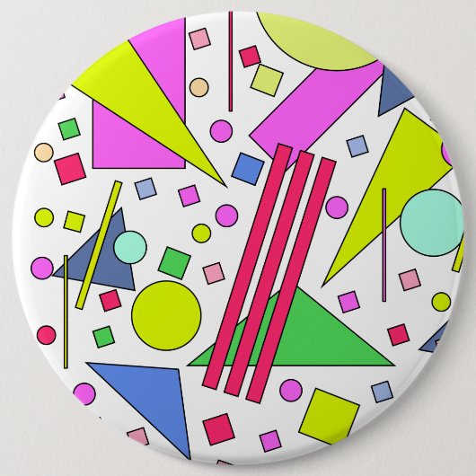 Retro Vintage 80s and 90s Style Ronde Button 6,0 Cm (Voorkant)