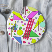 Retro Vintage 80s and 90s Style Ronde Button 6,0 Cm (In situ)