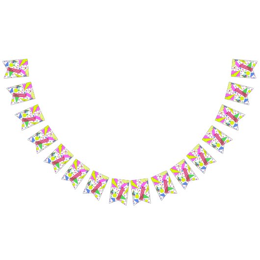 Retro Vintage 80s and 90s Style Vlaggetjes (Alle)