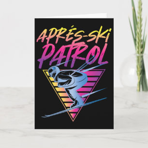 Retro Vintage 80s Après Ski Patrol Kaart