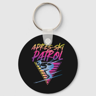 Retro Vintage 80s Après Ski Patrol  Sleutelhanger