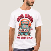 Retro Vintage 80s Arcade Game Beach T-Shirt (Voorkant)