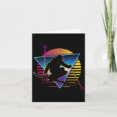 Retro Vintage 80s Ski  Kaart (Voorkant)