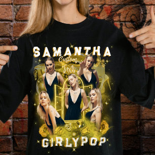 Retro Vintage 90s Y2K 2000s Gele Bootleg Rap T-shi T-shirt