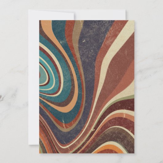 Retro vintage abstract kaart (Achterkant)