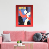 Retro vintage adverteren, Chinees symbolisch adver Canvas Afdruk (Insitu (Woonkamer))