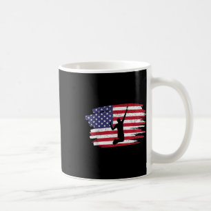 Retro Vintage Amerikaanse Vlag Badminton 4 juli  Koffiemok