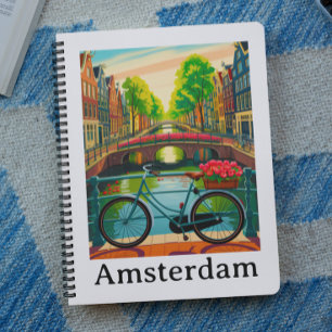 Retro Vintage Amsterdam Holland Kanaal Stad Reizen Notitieboek