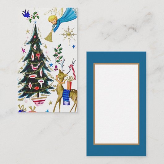 Retro vintage, Angel Visitekaartje (Voorkant / Achterkant)