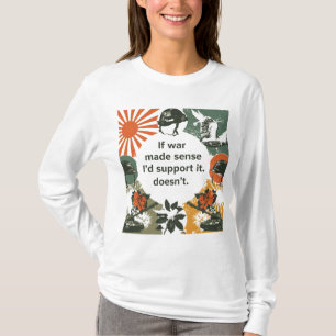 Retro Vintage Anti-Oorlog Statement T-shirt - Krac