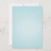 Retro Vintage Aqua Blauwe Vegas Casino Uitnodiging (Achterkant)