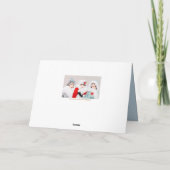 Retro vintage art deco dames Kerstvakantie Feestdagen Kaart (Achterkant)