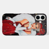 Retro vintage Art Deco lady  Case-Mate iPhone Case (Achterkant (horizontaal))