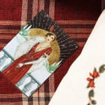 Retro vintage art deco lady Christmas Holiday Feestdagen Kaart<br><div class="desc">design by www.etsy.com/Shop/VanityFlairDesign</div>