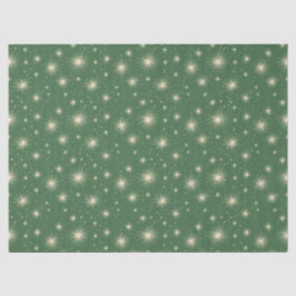 Retro Vintage Atomic Starbursts on Green Tissuepapier