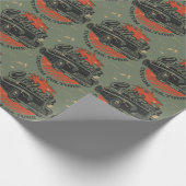 Retro Vintage-auto Cadeaupapier (Hoek)