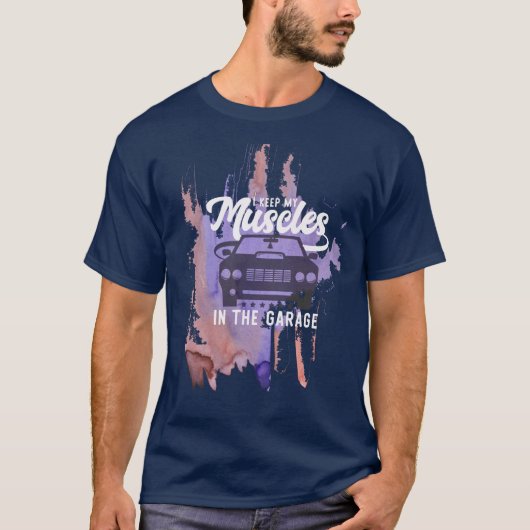 Retro Vintage Auto Spier Auto Grunge shirt (Voorkant)
